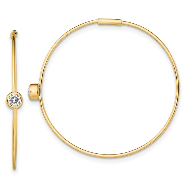 SS/Gold Plated Earrings Style QE13720 - Classique Jewelry Inc.