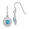 Sterling Silver Blue Topaz Fancy Dangle Earrings