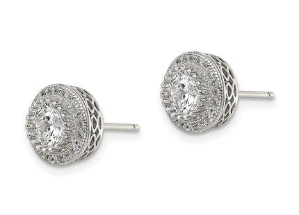 Sterling Silver Earrings Style QE13763 - Classique Jewelry Inc.