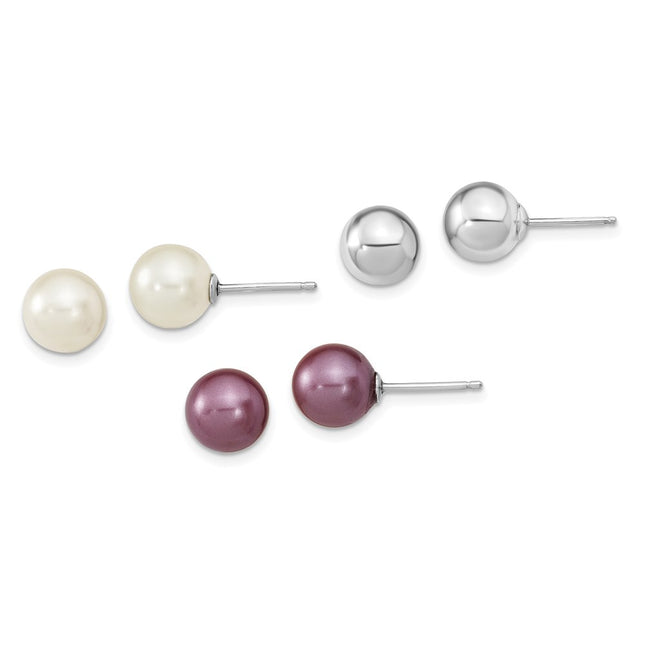 Sterling Silver Earrings Style QE13847SET - Classique Jewelry Inc.