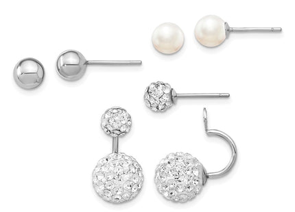 Sterling Silver Earrings Style QE13850SET - Classique Jewelry Inc.