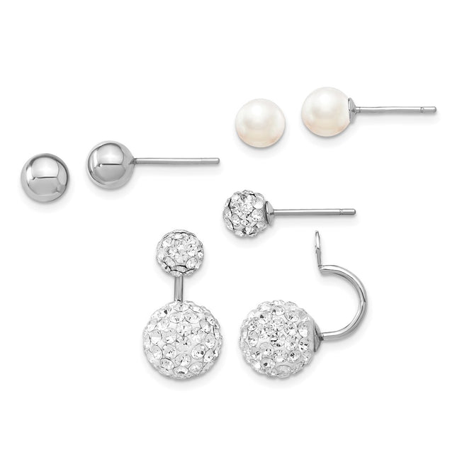 Sterling Silver Earrings Style QE13850SET - Classique Jewelry Inc.