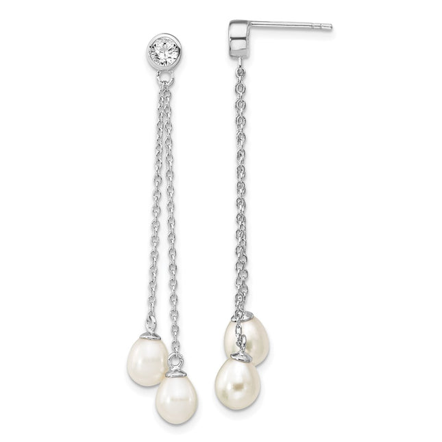 Sterling Silver Earrings Style QE13853 - Classique Jewelry Inc.