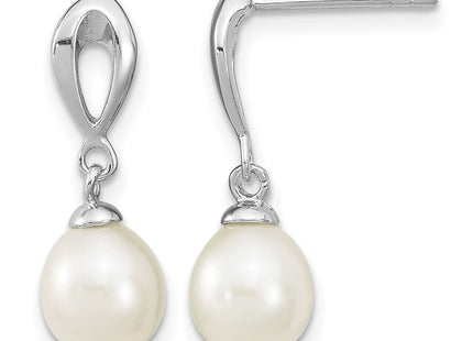 Sterling silver pearl drop earrings
