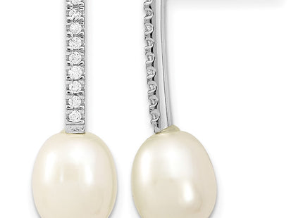 Sterling silver cubic zirconia drop earrings
