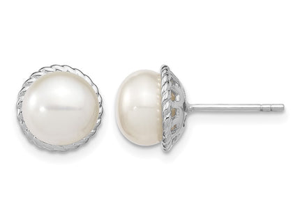 Sterling silver pearl earrings