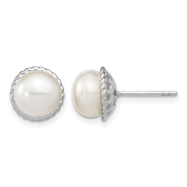 Sterling silver pearl earrings