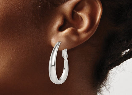 Sterling silver hoop earrings, another view