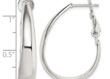 Sterling silver hoop earrings, further view