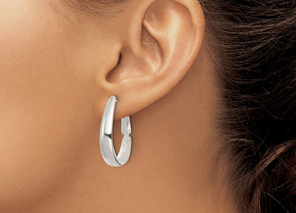 Sterling silver hoop earrings, another view