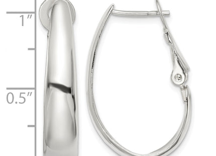 Sterling silver hoop earrings, further view