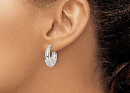 Sterling silver hoop earrings, another view