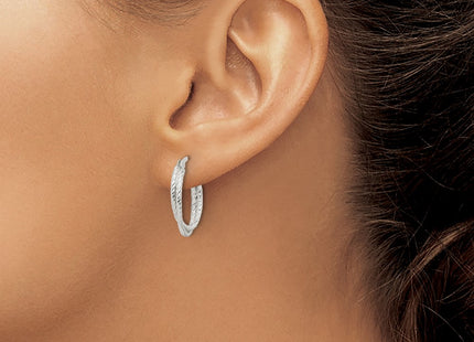 Sterling silver hoop earrings, another view