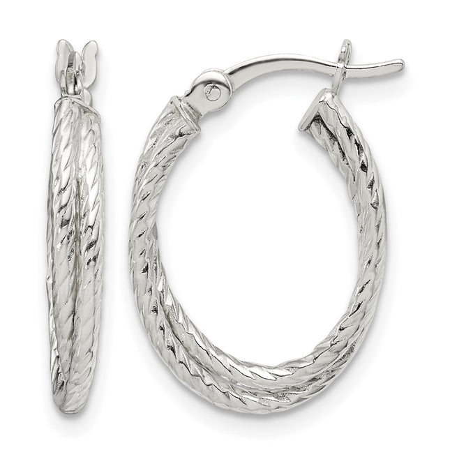 Sterling silver hoop earrings