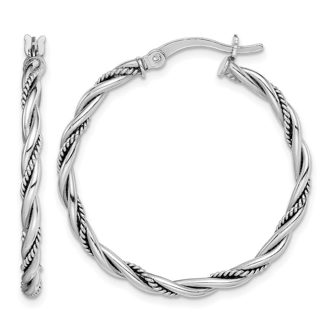 Sterling silver hoop earrings