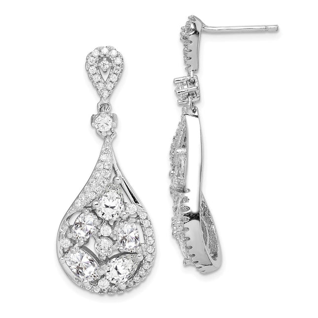 Sterling Silver Earrings Style QE14244 - Classique Jewelry Inc.