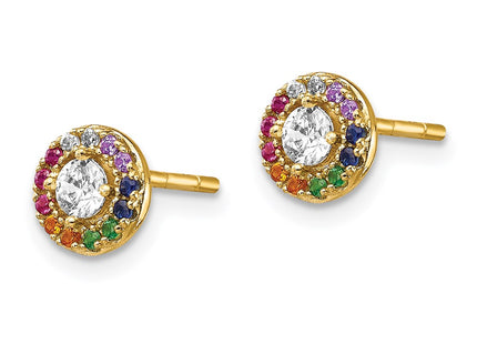 Sterling Silver Earrings Style QE14448GP - Classique Jewelry Inc.