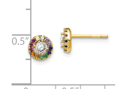 Sterling Silver Earrings Style QE14448GP - Classique Jewelry Inc.