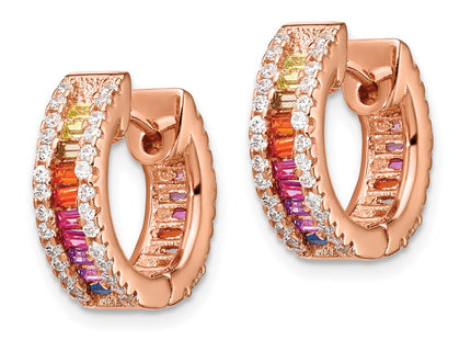 Sterling Silver Earrings Style QE14451RP - Classique Jewelry Inc.
