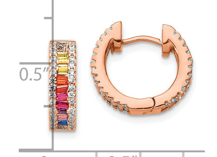 Sterling Silver Earrings Style QE14451RP - Classique Jewelry Inc.