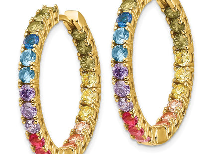 Sterling Silver Earrings Style QE14455GP - Classique Jewelry Inc.