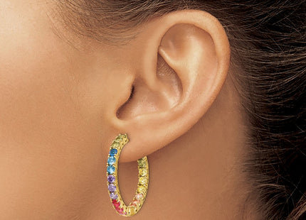 Sterling Silver Earrings Style QE14455GP - Classique Jewelry Inc.