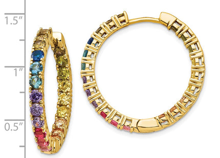 Sterling Silver Earrings Style QE14455GP - Classique Jewelry Inc.