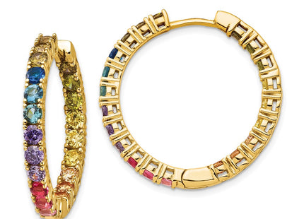 Sterling Silver Earrings Style QE14455GP - Classique Jewelry Inc.