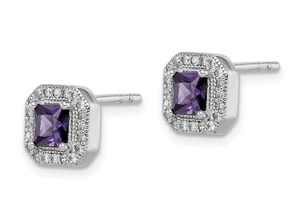 Sterling Silver Earrings Style QE14470FEB - Classique Jewelry Inc.