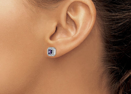 Sterling Silver Earrings Style QE14470FEB - Classique Jewelry Inc.
