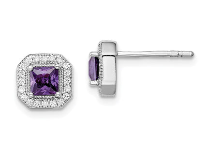 Sterling Silver Earrings Style QE14470FEB - Classique Jewelry Inc.