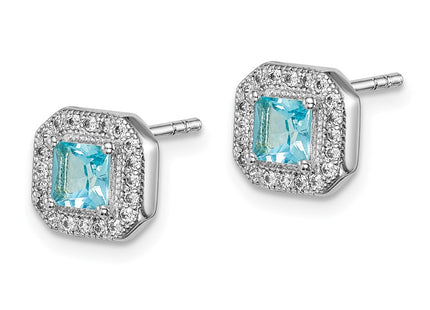 Sterling Silver Earrings Style QE14470MAR - Classique Jewelry Inc.
