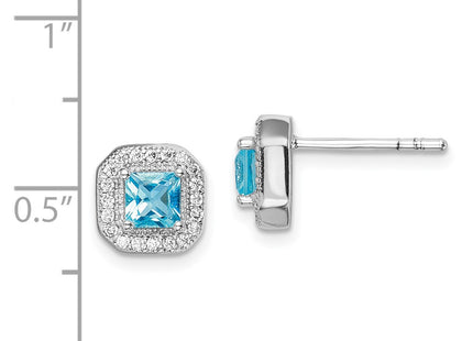 Sterling Silver Earrings Style QE14470MAR - Classique Jewelry Inc.
