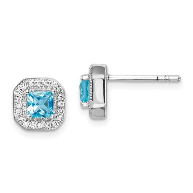 Sterling Silver Earrings Style QE14470MAR - Classique Jewelry Inc.