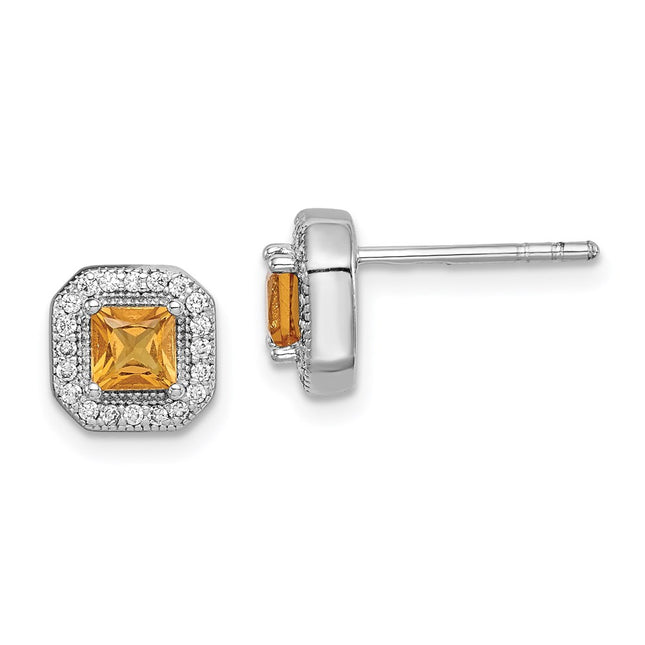 Sterling Silver Earrings Style QE14470NOV - Classique Jewelry Inc.