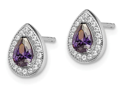 Sterling Silver Earrings Style QE14472FEB - Classique Jewelry Inc.