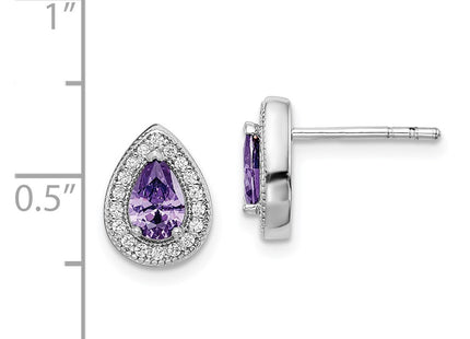 Sterling Silver Earrings Style QE14472FEB - Classique Jewelry Inc.