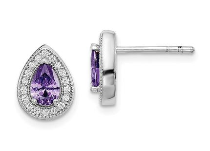 Sterling Silver Earrings Style QE14472FEB - Classique Jewelry Inc.