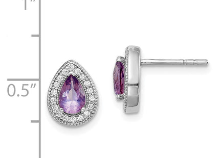 Sterling Silver Earrings Style QE14472JUN - Classique Jewelry Inc.