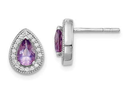 Sterling Silver Earrings Style QE14472JUN - Classique Jewelry Inc.