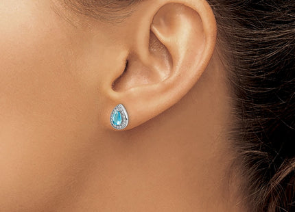 Sterling Silver Earrings Style QE14472MAR - Classique Jewelry Inc.