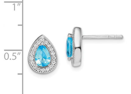 Sterling Silver Earrings Style QE14472MAR - Classique Jewelry Inc.