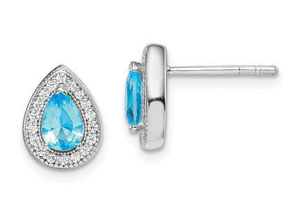 Sterling Silver Earrings Style QE14472MAR - Classique Jewelry Inc.