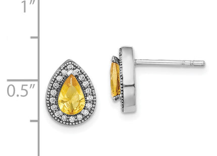 Sterling Silver Earrings Style QE14472NOV - Classique Jewelry Inc.