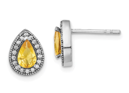 Sterling Silver Earrings Style QE14472NOV - Classique Jewelry Inc.