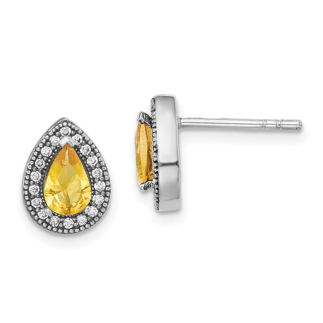 Sterling Silver Earrings Style QE14472NOV - Classique Jewelry Inc.