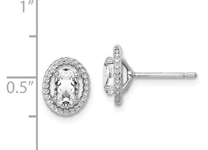 Sterling Silver Earrings Style QE14494APR - Classique Jewelry Inc.