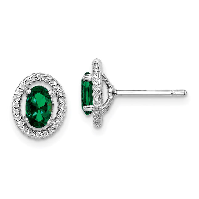 Sterling Silver Earrings Style QE14494MAY - Classique Jewelry Inc.