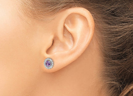 Sterling Silver Earrings Style QE14495FEB - Classique Jewelry Inc.