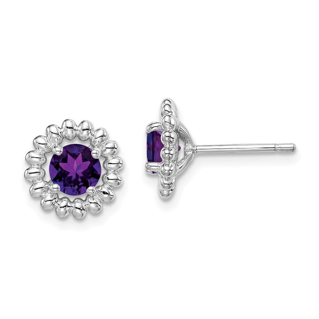 Sterling Silver Earrings Style QE14495FEB - Classique Jewelry Inc.